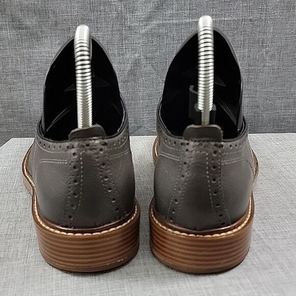 Cole Haan X Todd Snyder Leather Gray wingtip Oxford Dress Shoe - C25251 Men's 8M - Picture 8 of 12